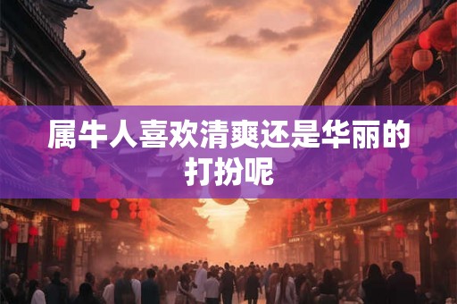 属牛人喜欢清爽还是华丽的打扮呢