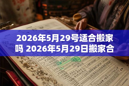 2026年5月29号适合搬家吗 2026年5月29日搬家合适吗