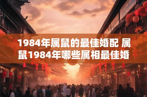 1984年属鼠的最佳婚配 属鼠1984年哪些属相最佳婚配
