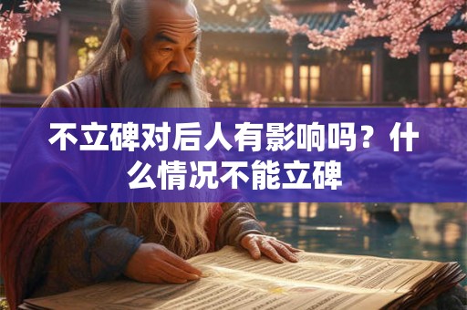 不立碑对后人有影响吗?什么情况不能立碑 不立碑对后人有影响吗?什么情况不能立碑