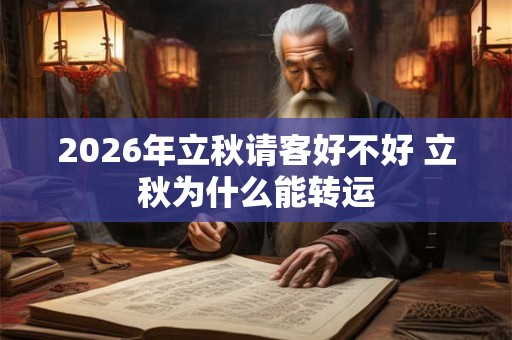 2026年立秋请客好不好 立秋为什么能转运