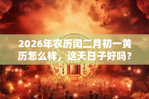 2026年农历闰二月初一黄历怎么样，这天日子好吗？