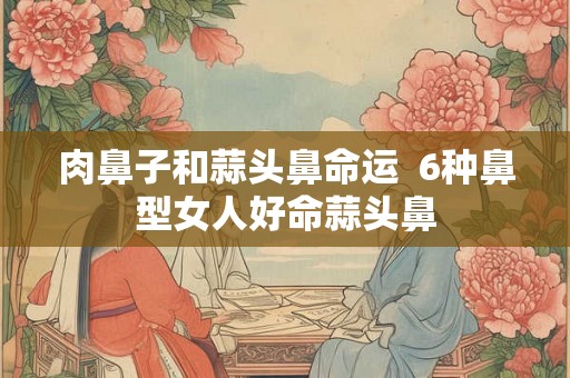 肉鼻子和蒜头鼻命运  6种鼻型女人好命蒜头鼻
