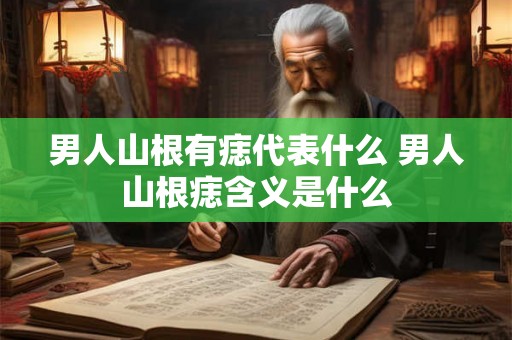 男人山根有痣代表什么 男人山根痣含义是什么