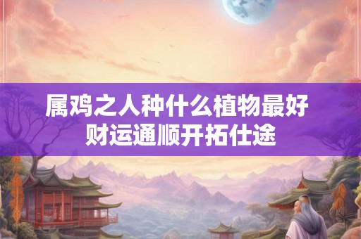 属鸡之人种什么植物最好 财运通顺开拓仕途 属鸡之人种什么植物最好 财运通顺开拓仕途
