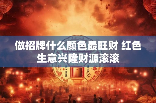 做招牌什么颜色最旺财 红色生意兴隆财源滚滚 做招牌什么颜色最旺财 红色生意兴隆财源滚滚