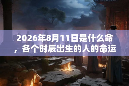 2026年8月11日是什么命，各个时辰出生的人的命运