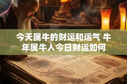 今天属牛的财运和运气 牛年属牛人今日财运如何