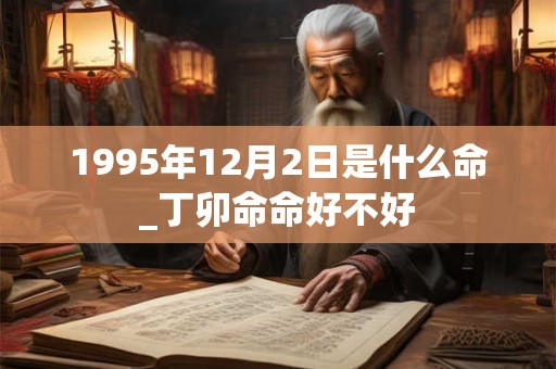 1995年12月2日是什么命_丁卯命命好不好
