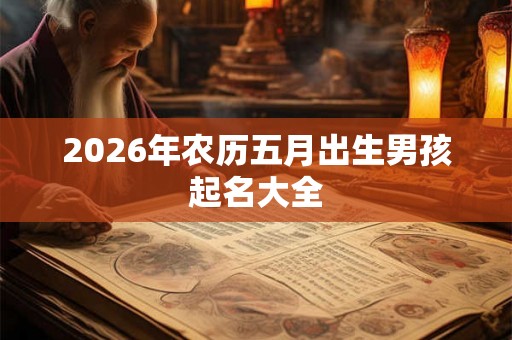 2026年农历五月出生男孩起名大全