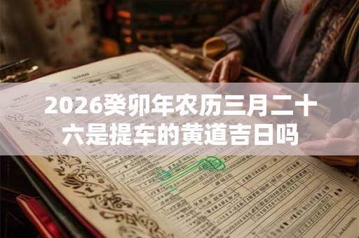 2026癸卯年农历三月二十六是提车的黄道吉日吗 2026癸卯年农历三月二十六是提车的黄道吉日吗