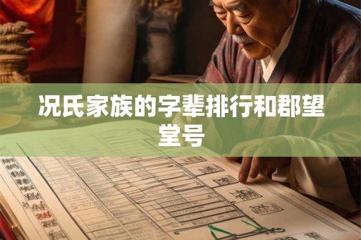 况氏家族的字辈排行和郡望堂号