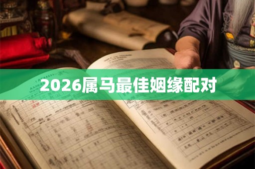 2026属马最佳姻缘配对