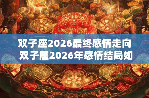 双子座2026最终感情走向 双子座2026年感情结局如何 双子座2026最终感情走向 双子座2026年感情结局如何