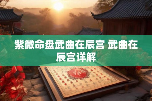 紫微命盘武曲在辰宫 武曲在辰宫详解