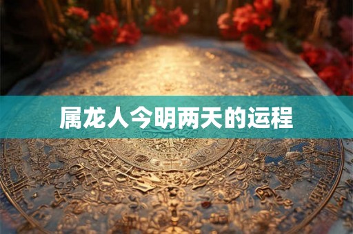 属龙人今明两天的运程