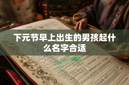 下元节早上出生的男孩起什么名字合适
