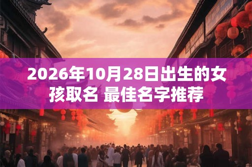 2026年10月28日出生的女孩取名 最佳名字推荐