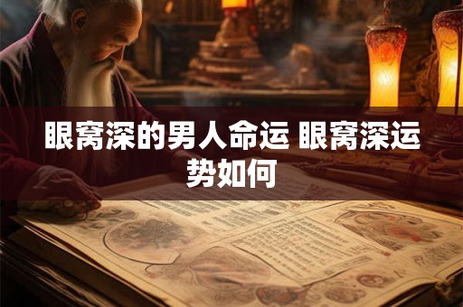 眼窝深的男人命运 眼窝深运势如何