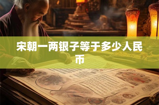 宋朝一两银子等于多少人民币