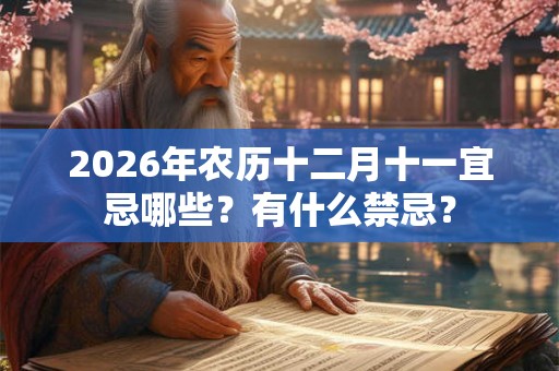 2026年农历十二月十一宜忌哪些？有什么禁忌？