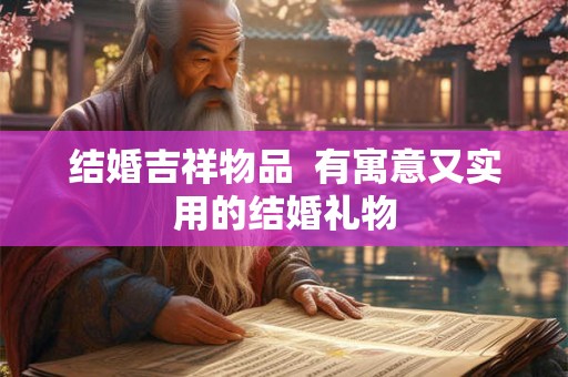 结婚吉祥物品  有寓意又实用的结婚礼物