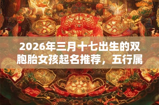 2026年三月十七出生的双胞胎女孩起名推荐，五行属什么