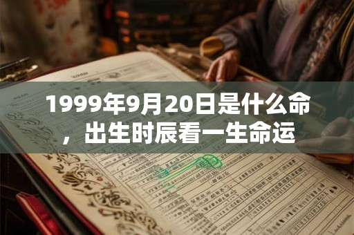 1999年9月20日是什么命，出生时辰看一生命运