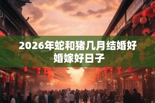 2026年蛇和猪几月结婚好 婚嫁好日子
