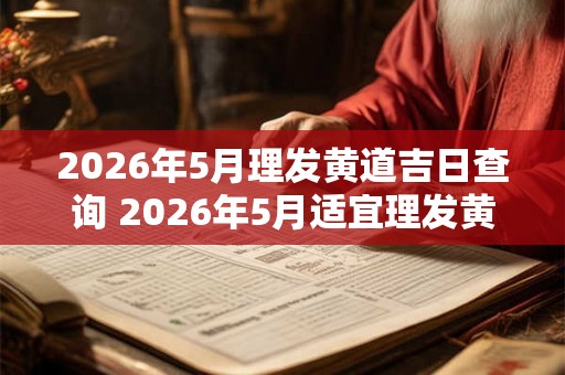 2026年5月理发黄道吉日查询 2026年5月适宜理发黄道吉日是哪天
