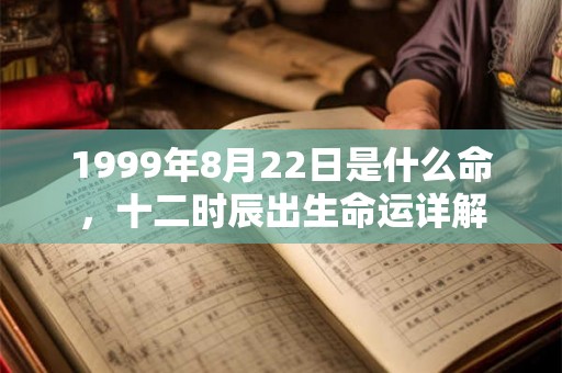 1999年8月22日是什么命，十二时辰出生命运详解