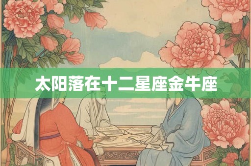 太阳落在十二星座金牛座