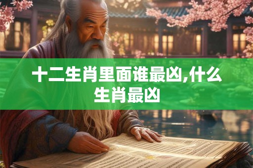 十二生肖里面谁最凶,什么生肖最凶