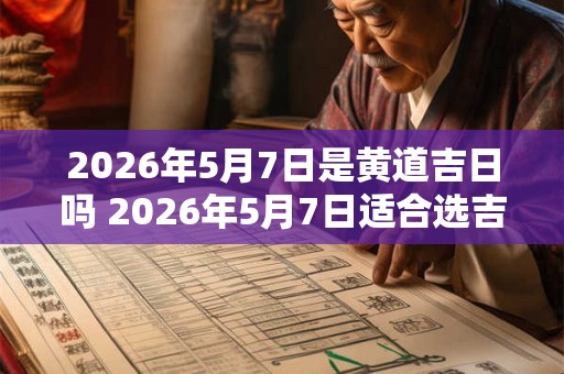 2026年5月7日是黄道吉日吗 2026年5月7日适合选吉日吗