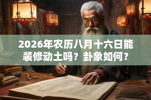 2026年农历八月十六日能装修动土吗？卦象如何？
