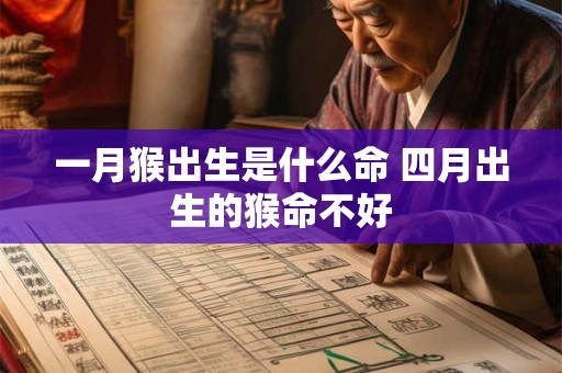 一月猴出生是什么命 四月出生的猴命不好