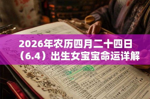 2026年农历四月二十四日（6.4）出生女宝宝命运详解
