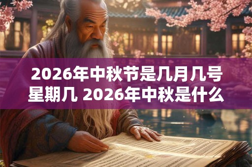 2026年中秋节是几月几号星期几 2026年中秋是什么时候