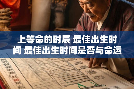 上等命的时辰 最佳出生时间 最佳出生时间是否与命运有关