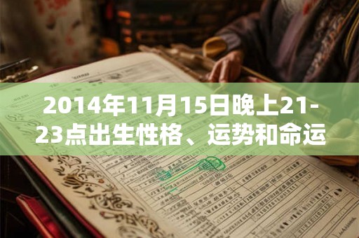 2014年11月15日晚上21-23点出生性格、运势和命运