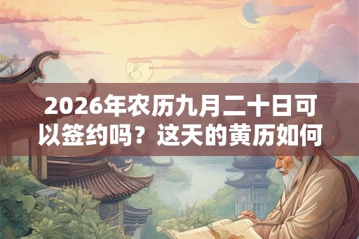 2026年农历九月二十日可以签约吗？这天的黄历如何？