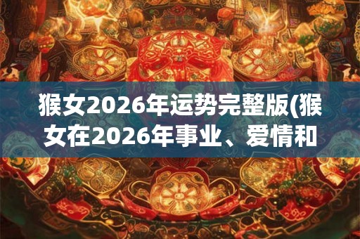 猴女2026年运势完整版(猴女在2026年事业、爱情和财运中能否顺风顺水？)