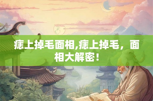 痣上掉毛面相,痣上掉毛,面相大解密! 痣上掉毛面相,痣上掉毛,面相大解密!