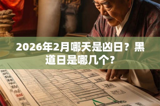2026年2月哪天是凶日？黑道日是哪几个？