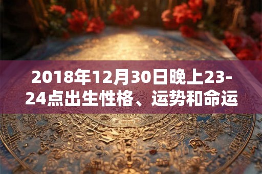 2018年12月30日晚上23-24点出生性格、运势和命运