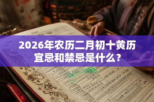 2026年农历二月初十黄历宜忌和禁忌是什么？