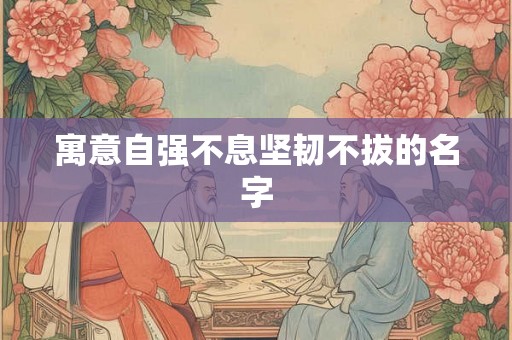 寓意自强不息坚韧不拔的名字