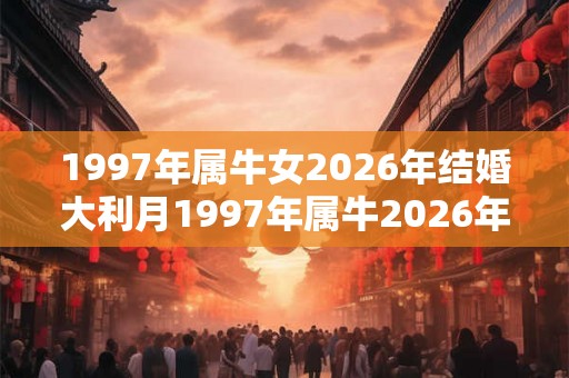 1997年属牛女2026年结婚大利月1997年属牛2026年运势