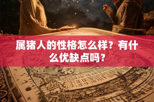 属猪人的性格怎么样？有什么优缺点吗？