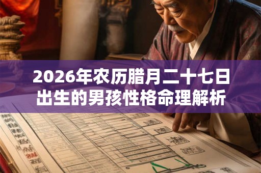 2026年农历腊月二十七日出生的男孩性格命理解析